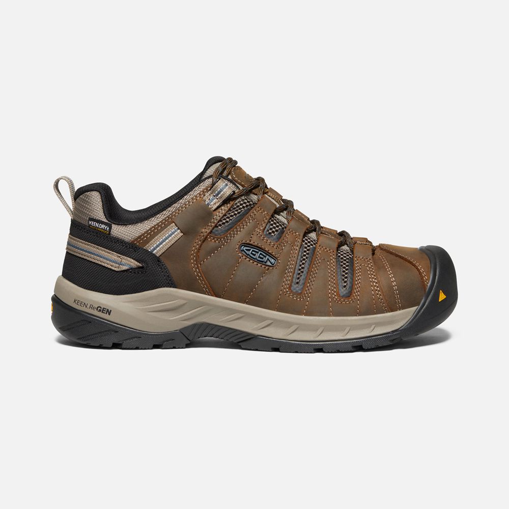 Chaussures de Travail Keen Homme Marron | Flint Ii Waterproof (Steel Toe) | ZPKBW-5463